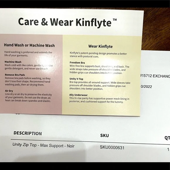KINFLYTE Unity Zip Top Max Support! Currently SOLD OUT online! Sells for $150 - Picture 13 of 14